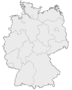 Deutschlandkarte, Position von Jena hervorgehoben
