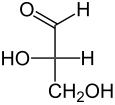 Fischer-Projektion von L-Glycerinaldehyd