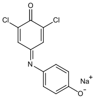 Struktur von Dichlorphenolindophenol-Natrium