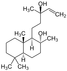 Struktur von (-)-14-Labden-8,13-diol(Sclareol)