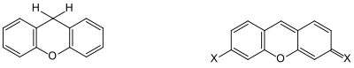 π-Elektronensysteme von Xanthen und Xanthenfarbstoffen.